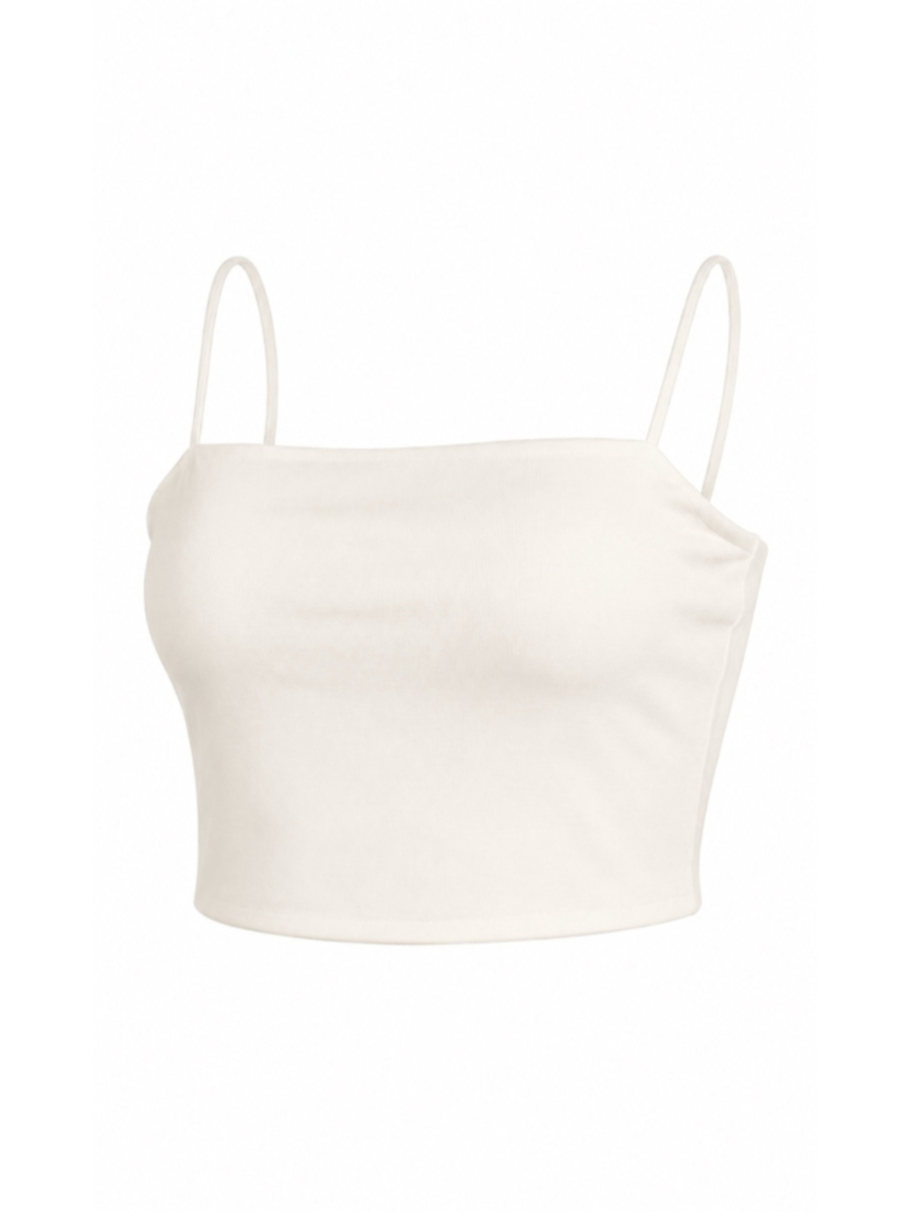 SHEIN Size Large Off-White Cropped Cami Tank Top NWT